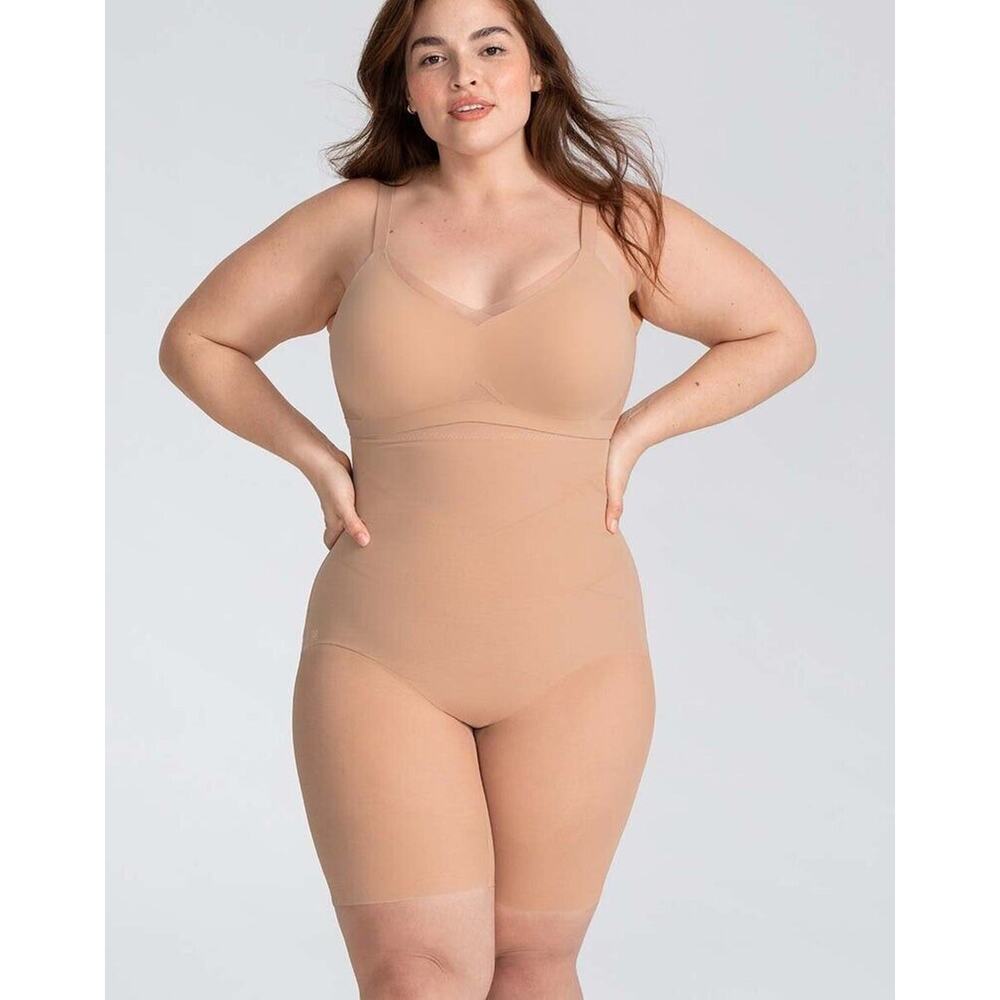 HONEYLOVE SuperPower Short Womens Shapewear Size XL Color Sand NWT NO Straps $89